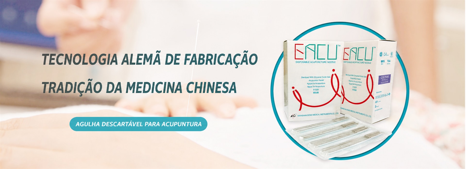 Agulha descartável para acupuntura